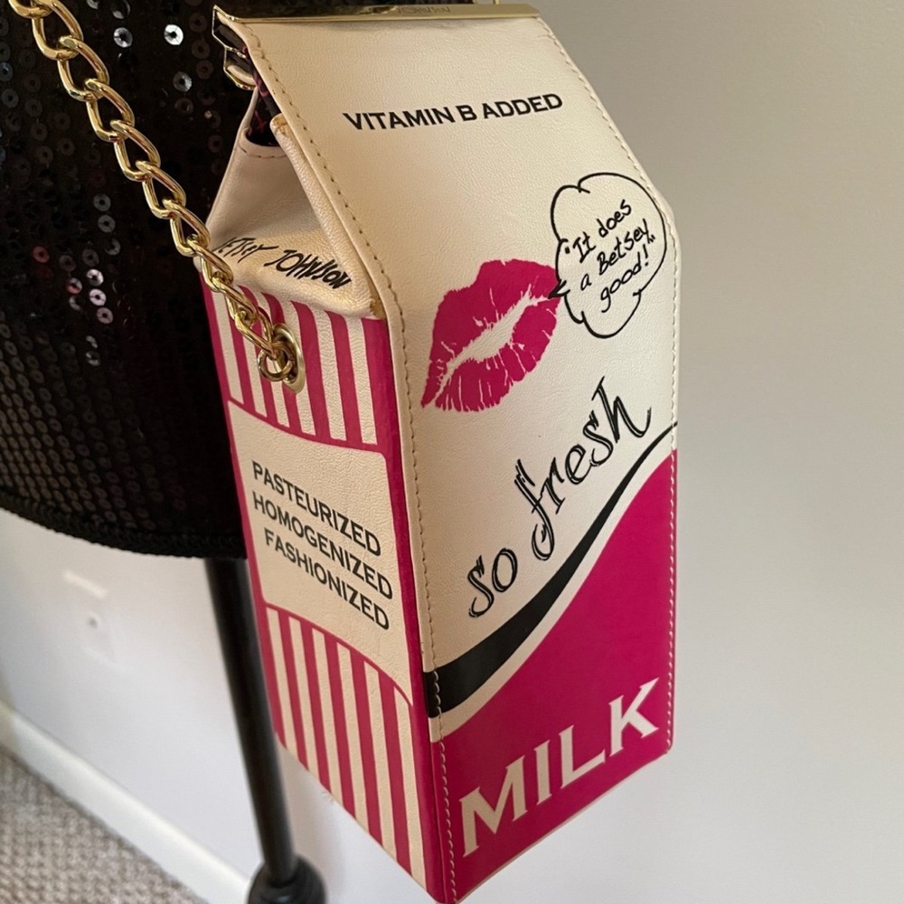 Betsey Johnson milk crossbody bag